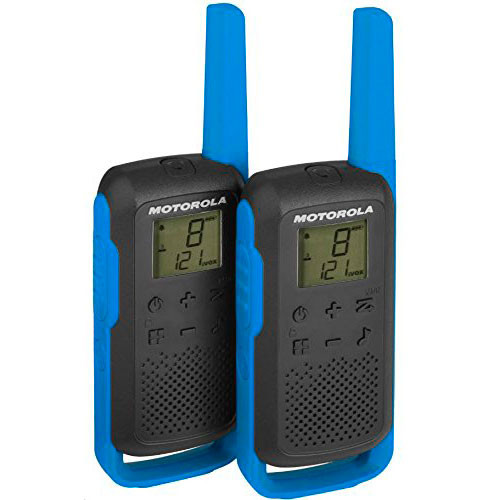 Pareja de walkie talkies 8km Motorola azul. Mod. TLKR T62 Azul