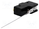 Microconmutador final carrera palanca fina 20A/250VAC. Mod. Z15G1705