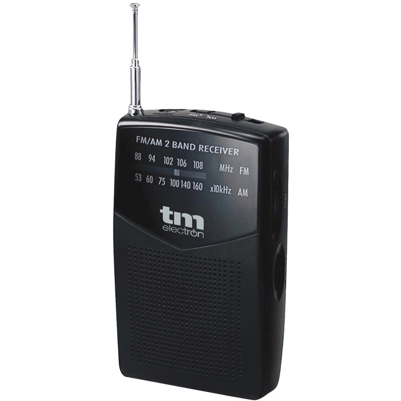 Radio Analógica portátil AM/FM NEGRO TM Electron. Mod. TMRAD024N