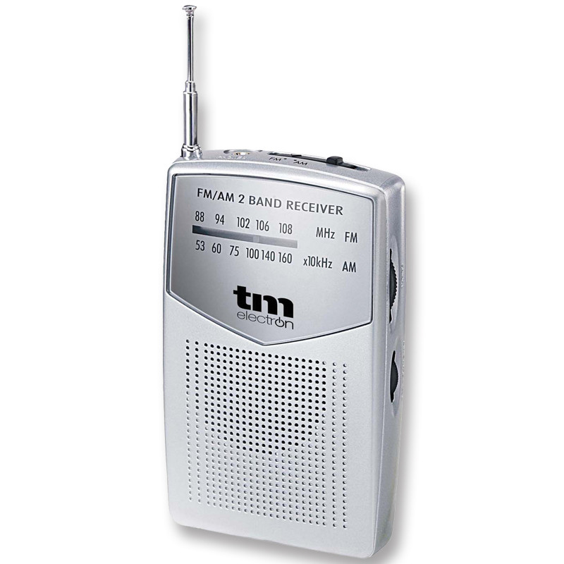 Radio Analógica portátil AM/FM GRIS TM Electron. Mod. TMRAD024S