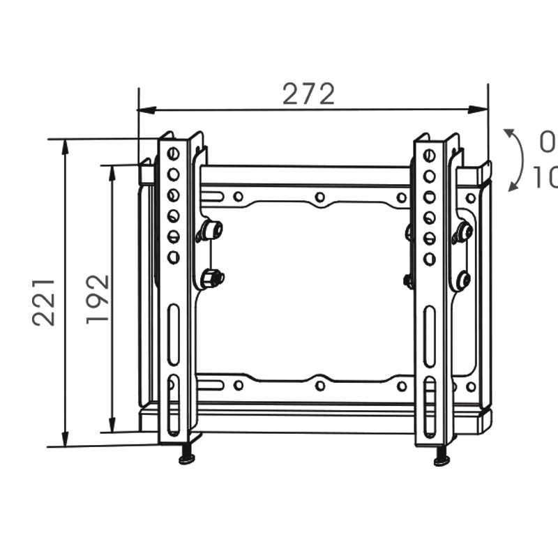 Soporte de pared para pantallas LED TV/LCD/TFT abatible de 17” a 42”. Mod. TMSLC128XS