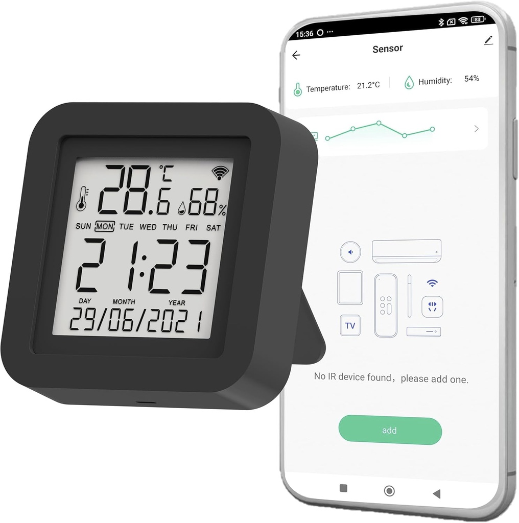 Controlador Wifi temperatura y humedad mando a distancia Nivian. Mod. V2503