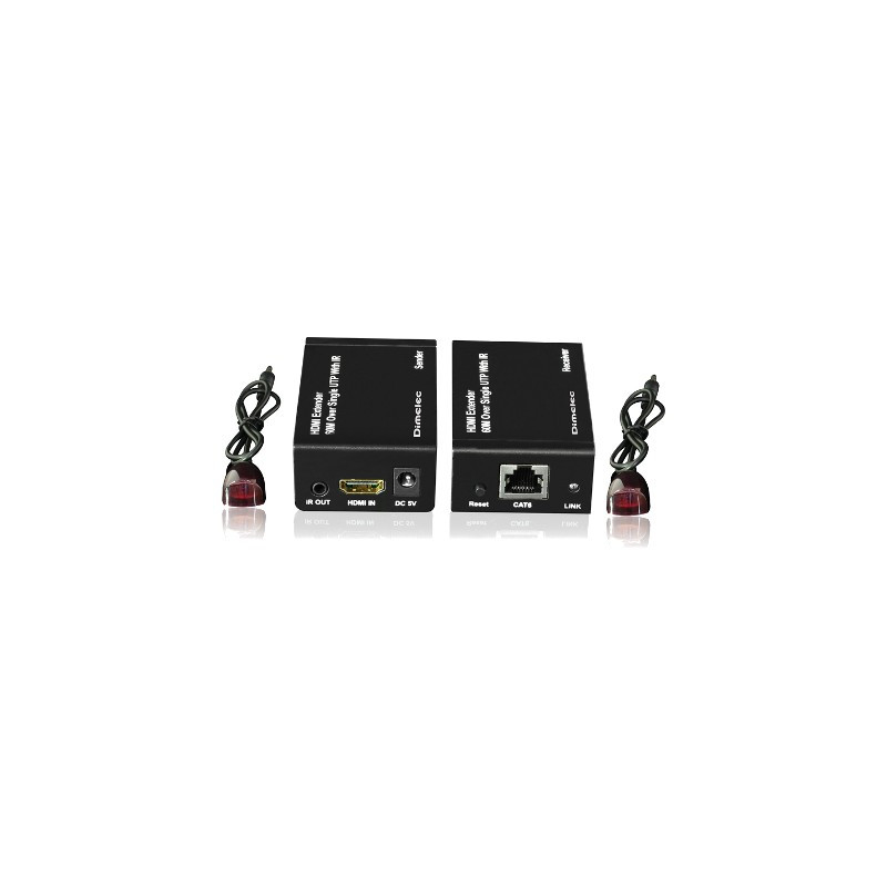 CONEXION EXTENDER DE SEÑAL HDMI MEDIANTE UTP + 2 SENSORES IR. MOD. TV20-00017