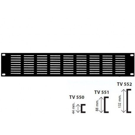Panel con rejilla de 2 u. para rack 19'' WORK  Modelo TV-551