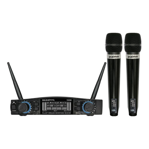 Kit dos micrófonos inalámbricos de 48 canales UHF ZZIPP. Mod. TXZZ580