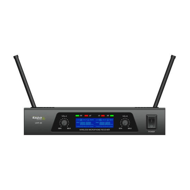 MICROFONO INALAMBRICO DE MANO IBIZA SOUND UHF20 2xMANO