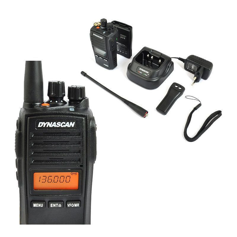 Walkie Talkie profesional VHF IP67 146-174 mhz 7,2v 1600 mhz li-ion Dynascan. Mod. V-600