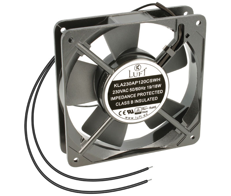 [VEN020ELM] Ventilador aluminio 230VAC 120x120x25mm cojinetes. Mod. VEN020