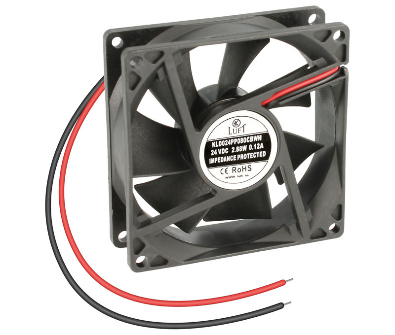[VEN033ELM] Ventilador rodamiento de bolas 24VDC 80x80x25. Mod. VEN033