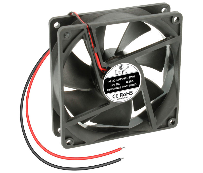 [VEN047ELM] Ventilador con cojinete de fricción 12V 92X92X25. Mod. VEN047