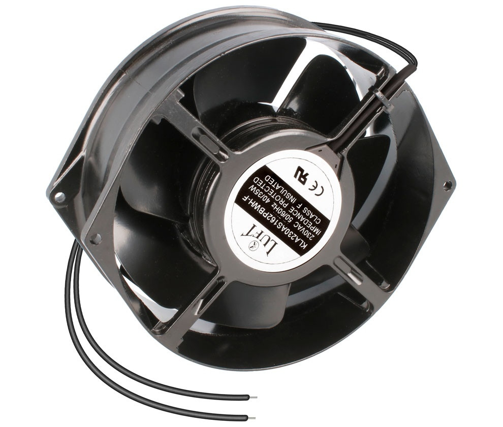 Ventilador metálico 230VAC 150x162x55mm rodamiento bolas. Mod. VEN054