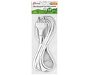 Prolongador de red 4,0mm macho - hembra 3M blanco. Mod. 430027G