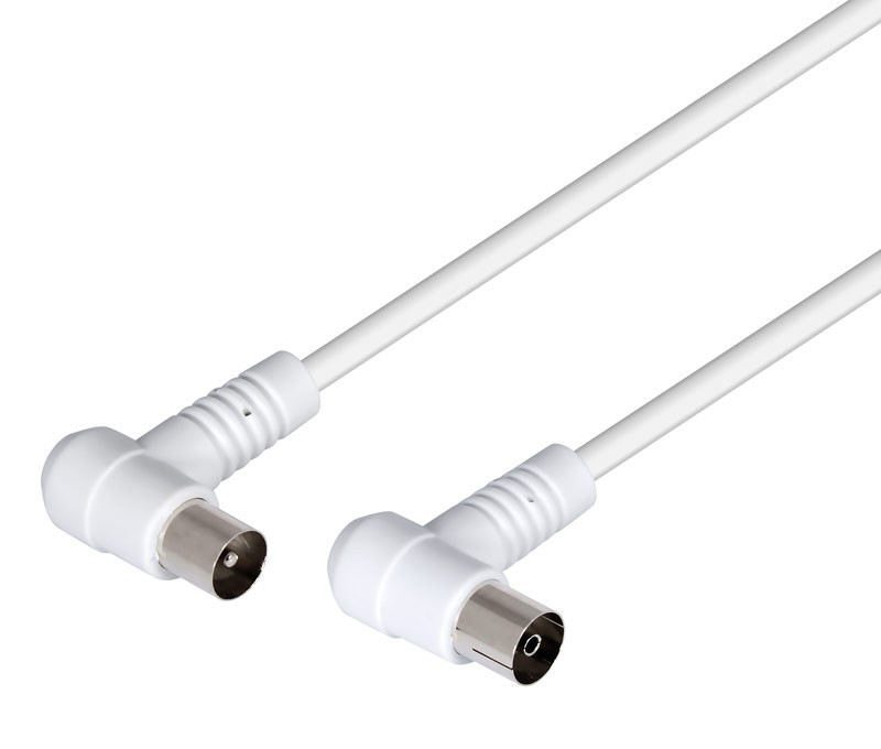 Cable de antena TV macho - hembra acodados 1.5m. Mod. 3700715B