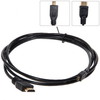 Conexión HDMI MACHO A MICRO HDMI MACHO 2 METROS. Mod. TV4000024