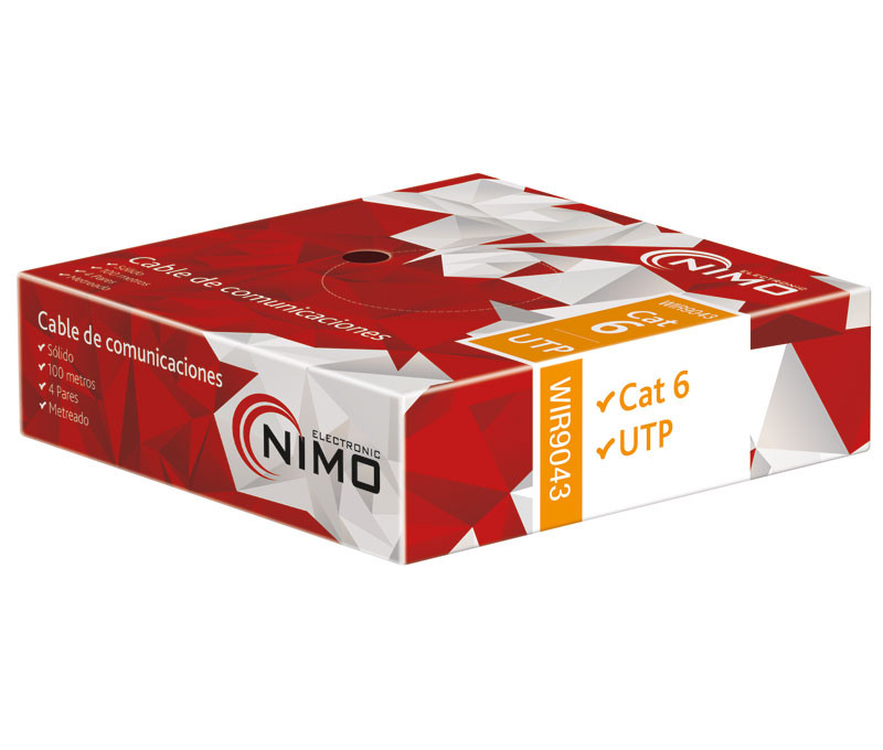 [WIR9043] Cable para datos UTP Cat.6 rígido interior 100mts. Mod. 4506