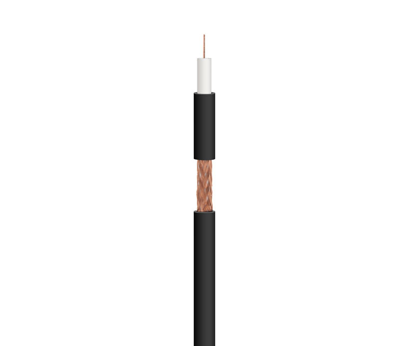 Cable Coaxial RG59 75 Ohm, carrete 100m Negro. Mod. WIR9061