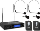 Pack 2 micrófonos Lavalier diadema inalámbricos VHF Audibax. Mod. Missouri 2500-1