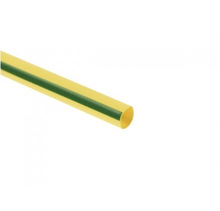 [XBPT19.0AVVDR] Tubo termorretractil 19.0 mm Amarillo-Verde (TIERRA) 1 metro. Mod. XBPT-19.0AV