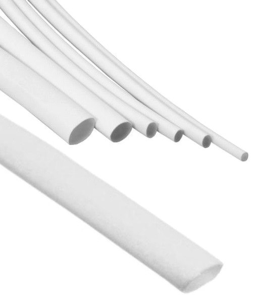 Tubo termorretractil 6.4 mm blanco 1 metro. Mod. XBPT6.4B