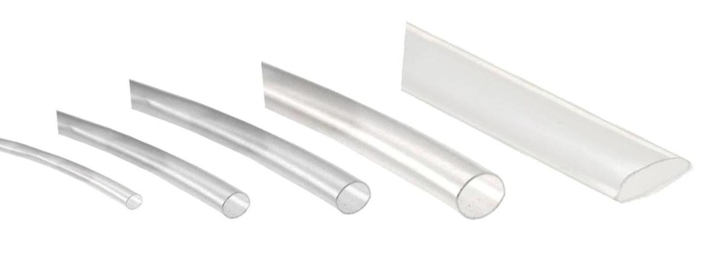 Tubo termorretractil 9.5 mm Transparente 1 metro. Mod. XBPT9.5TR