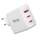 Cargador de pared USB Gan 65W con 1 USB A y 2 USB C TM Electron. Mod. TMUAD165