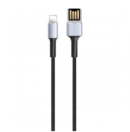 Cable Carga Rápida Slim USB - Lightning 2.4A 1M Negro XO NB116. Mod. XONB116LGBK