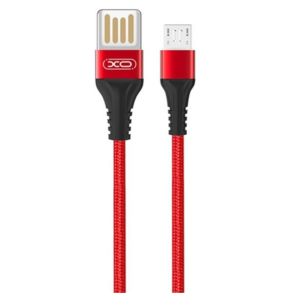 Cable Carga Rápida Slim USB - micro USB 2.1A 1M Rojo XO NB118. Mod. XONB118MCRED