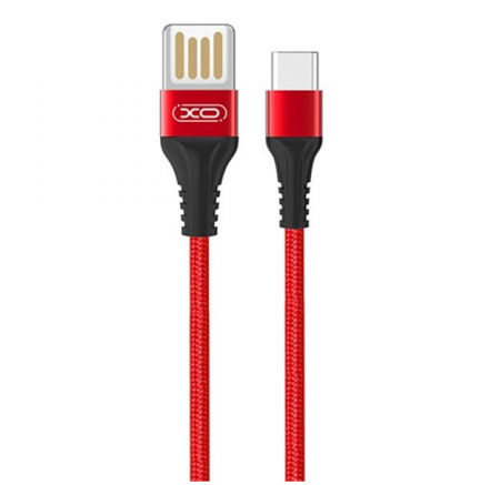 Cable Carga Rápida Slim USB - Tipo C 2.1A 1M Rojo XO NB118. Mod. XONB118TCRED