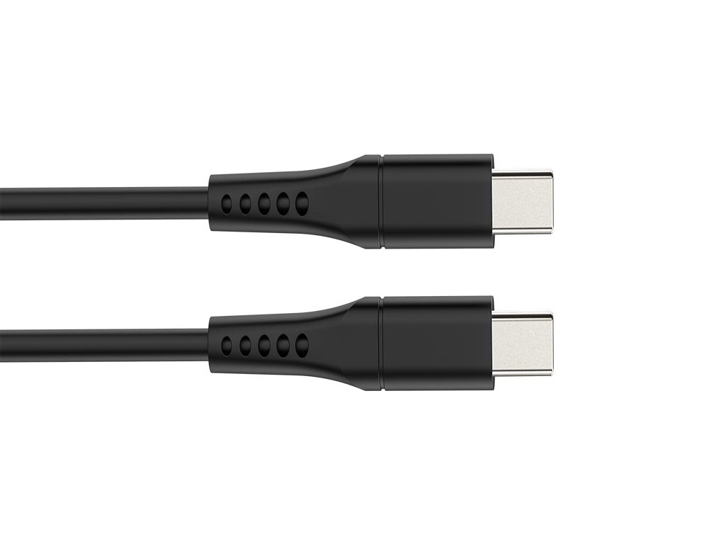 Cable USB de carga y datos, USB 2.0, USB-C a USB-C 60W negro 1m. Mod. HQMUSB200