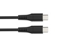 Cable USB de carga y datos, USB 2.0, USB-C a USB-C 60W negro 1m. Mod. HQMUSB200