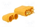 Conector hembra aéreo de alimentación DC XT90 2 pin. Mod. XT90HF