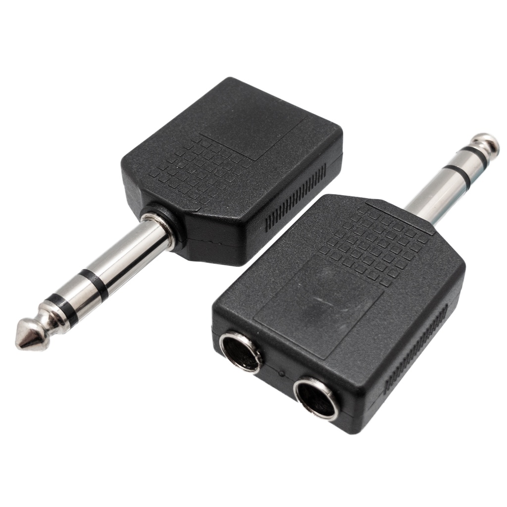 [1098ELG] Adaptador Jack macho 6.3mm stereo a 2 Jack hembra 6.3mm stereo. Mod. 1098