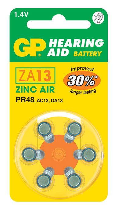Baterías para audífonos GP ZA13 (PR48)