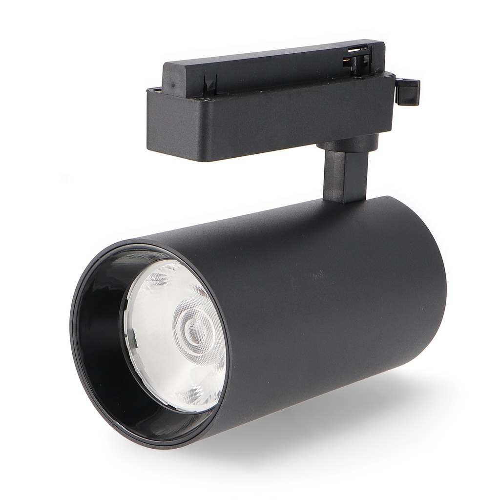 Foco Led Para Carril Fast Negro 30W Monofásico Cct. Mod. LM3166