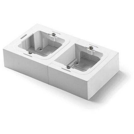 [9127FAM] Caja doble superficie para mecanismos empotrar Famatel. Mod. 9127