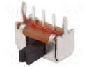 Interruptor deslizante 2 posicines 0,1A/12VCC ON-ON. Mod. OS102011MA1QN1