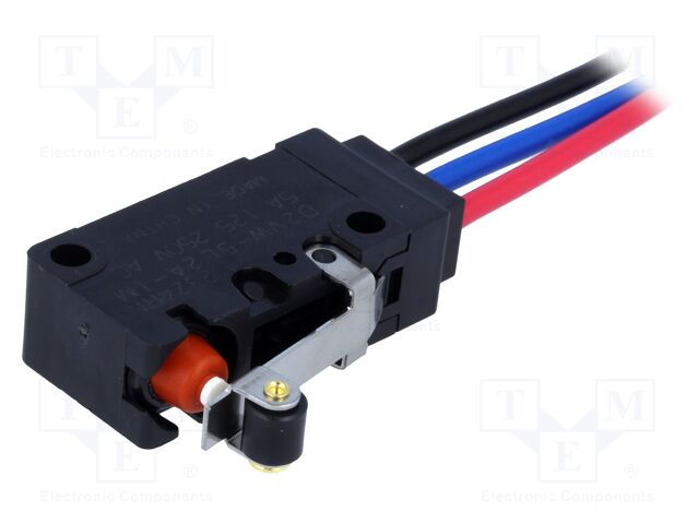 Microconmutador roldana 5A 250VAC Omron. Mod. D2VW-5L2A-1M Mod. D2VW-5L2A-1M