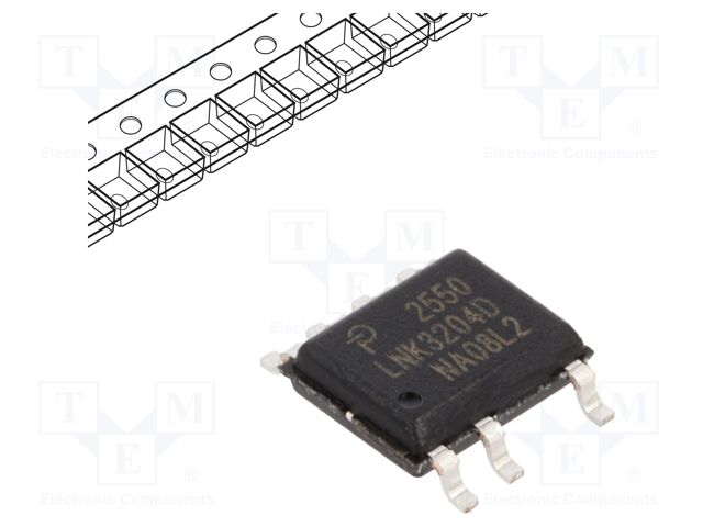 Circuito integrado PMIC AC/DC controlador SMPS 85-265V. Mod. LNK3204D-TL