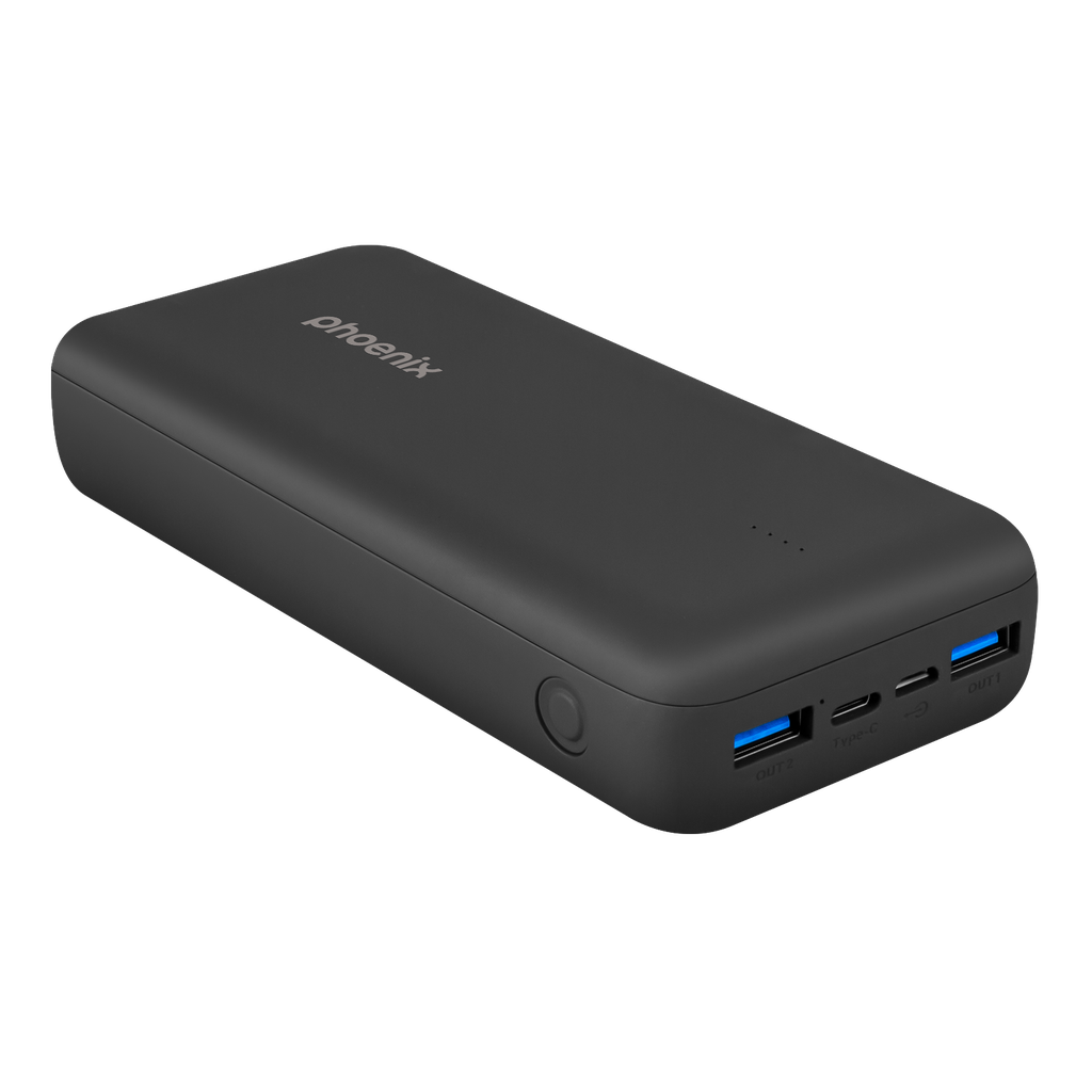[20K2UAQC1UCPDB] Powerbank batería externa 20000mAh carga rápida Negro Phoenix. Mod. 20K2UAQC1UCPDB