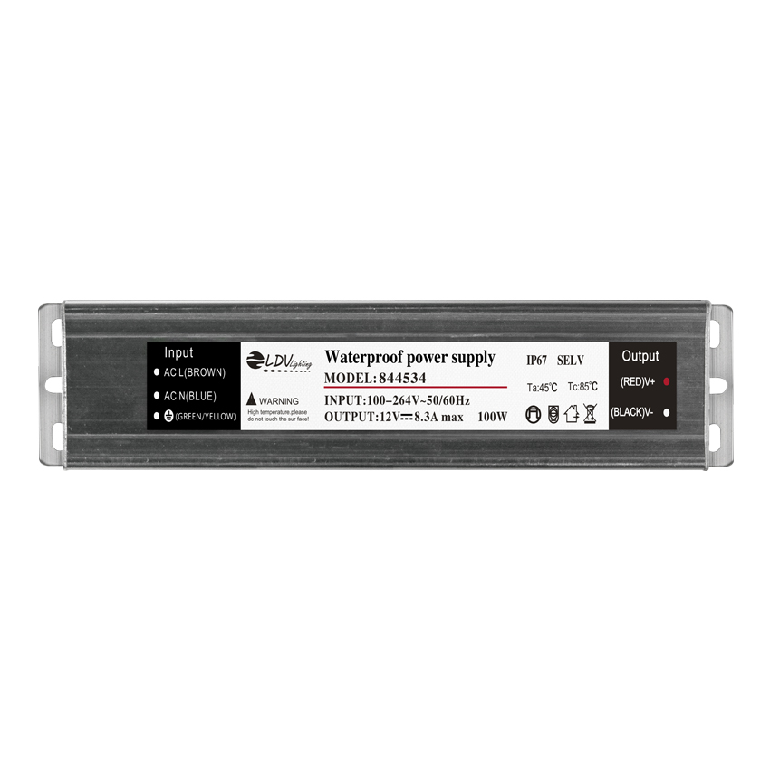 [844534LED] Fuente alimentación 24VDC 100W 4.2A IP67 LDV. Mod. 844534