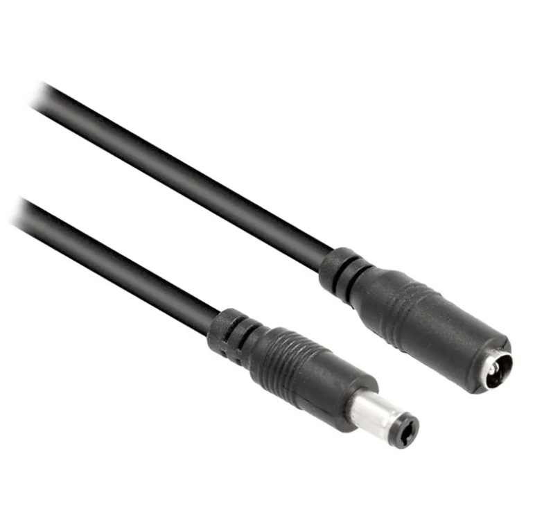 Conexión prolongación alimentación Jack 5.5x2.1mm macho hembra 3.0m. Mod. WIR1905