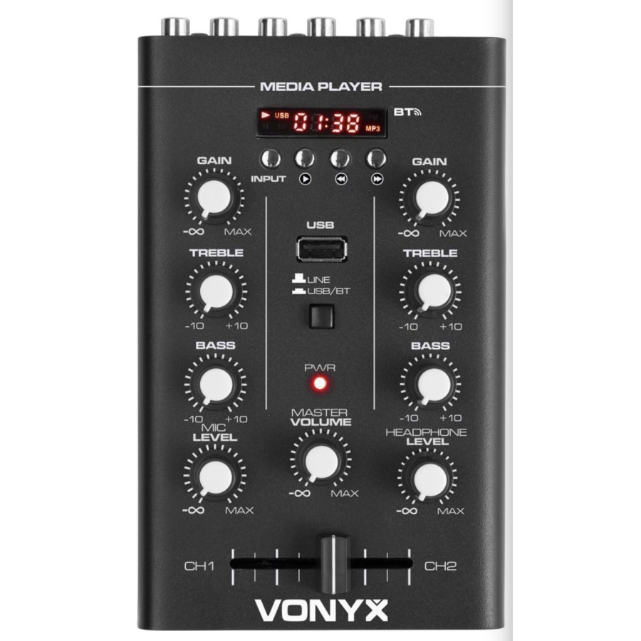 [STM500BT] Mesa de mezclas 2 canales Bluetooth MP3 Vonyx. Mod. STM500BT