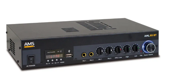 [AML65BT] Amplificador/mezclador. 65W @ 4 Ohm. @ L100V. MP3. USB/Bluetooth/FM/SD. Mod. AML 65 BT