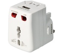 Adaptador Red universal múltiple con USB 2.1A. Mod. MEL077