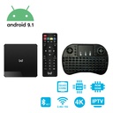 TV Box Smart TV Android 9.1 4K + Teclado inalámbrico 4GB 32GB Biwond. Mod. BW0042