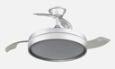Ventilador de techo aspas retráctil 72W plata motor DC CCT Mandarín. Mod. 239591374