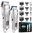 Set de cortapelos mas barbero inalámbrico y/o red color plata VGR. Mod. V051/298SIL