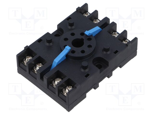 [PS08NTME] Base redonda zócalo relé 8 pin carril din. Mod. PS-08-N