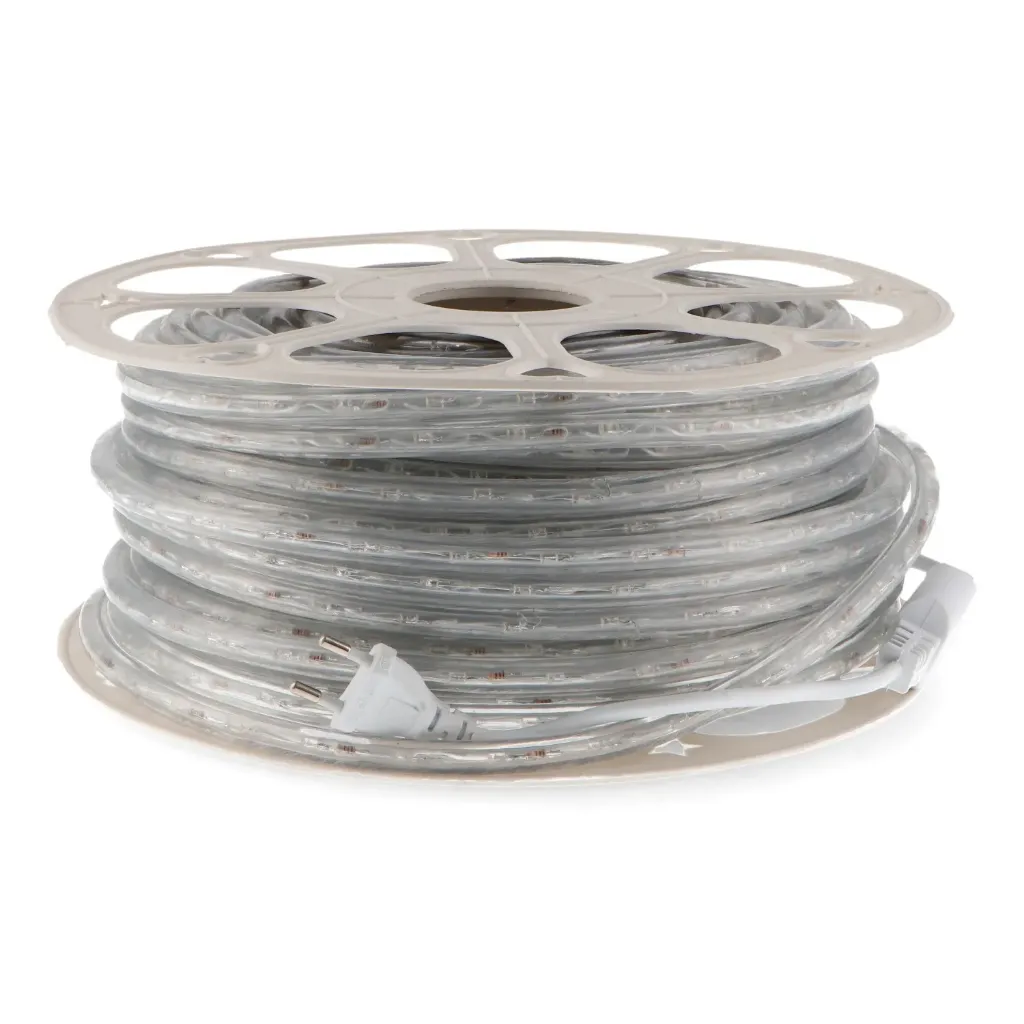 Manguera de Led Redonda 220V 7W/m Ip65 - 50 Metros 6000K. Mod. LM2691