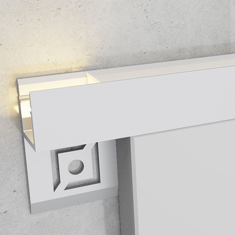 Perfil de Aluminio empotrar azulejo Def - 2 Metros. Mod. LM3857
